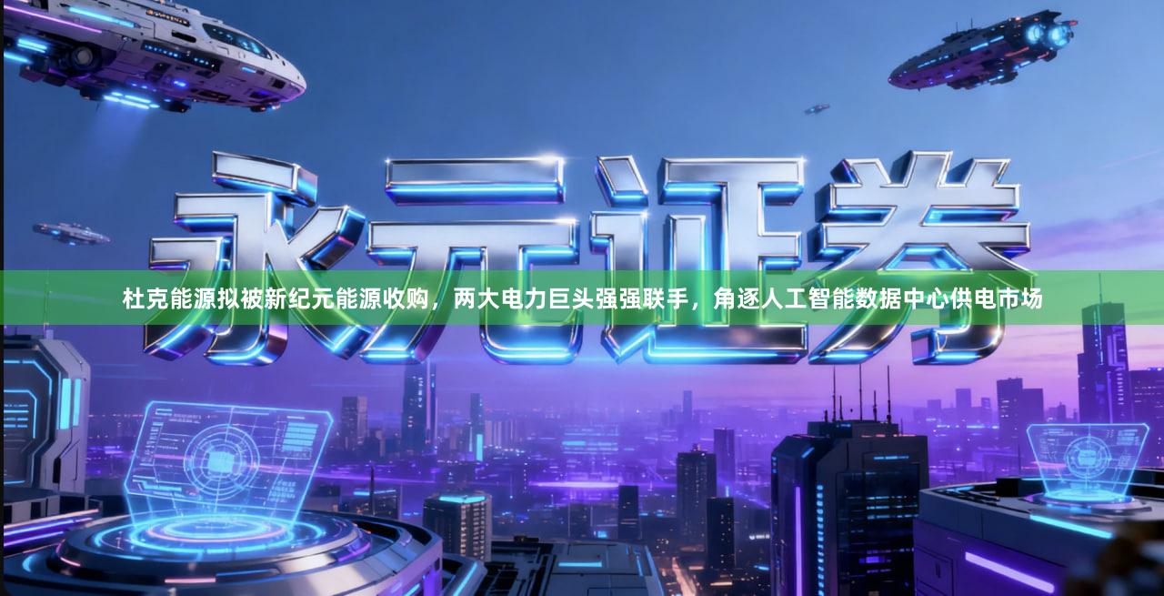 杜克能源拟被新纪元能源收购，两大电力巨头强强联手，角逐人工智能数据中心供电市场