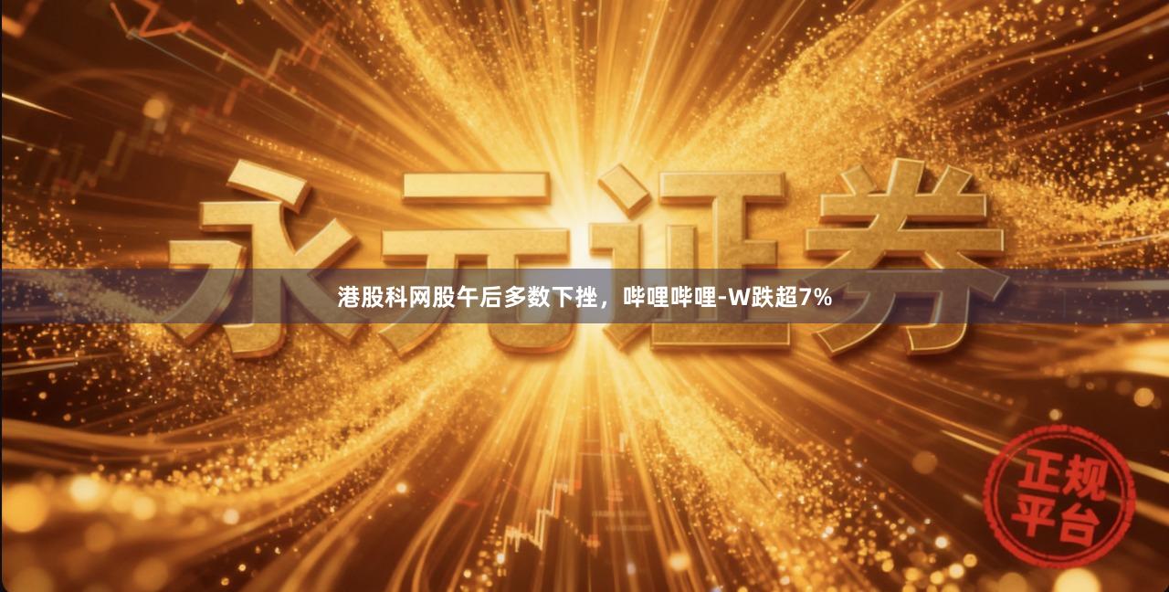 港股科网股午后多数下挫，哔哩哔哩-W跌超7%