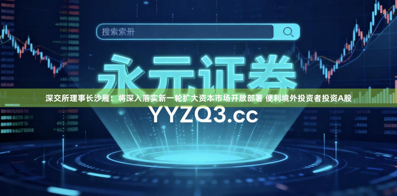 深交所理事长沙雁：将深入落实新一轮扩大资本市场开放部署 便利境外投资者投资A股