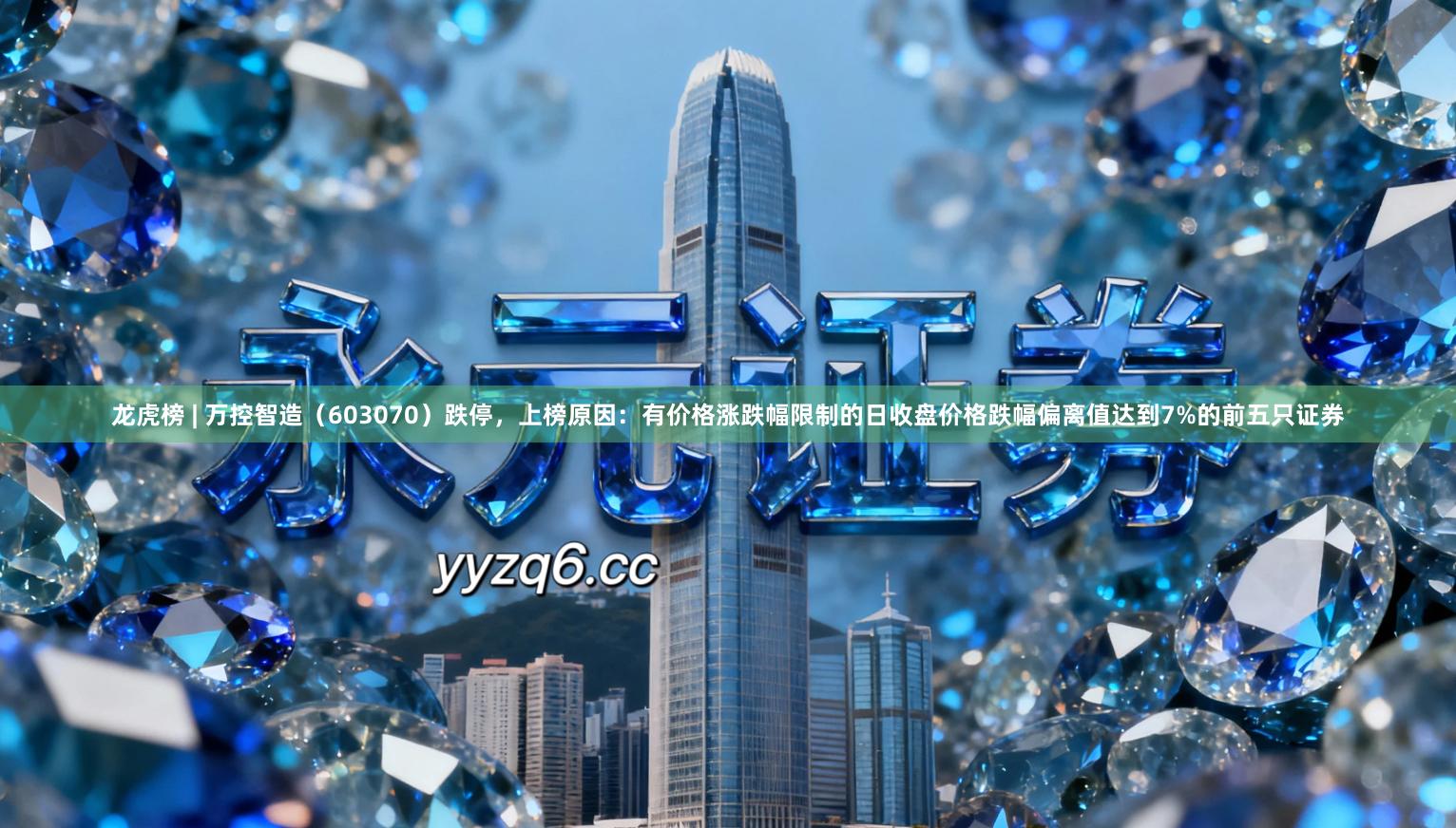 龙虎榜 | 万控智造（603070）跌停，上榜原因：有价格涨跌幅限制的日收盘价格跌幅偏离值达到7%的前五只证券